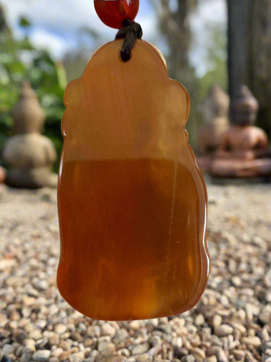 Happy Buddha Pendant Carving (A)