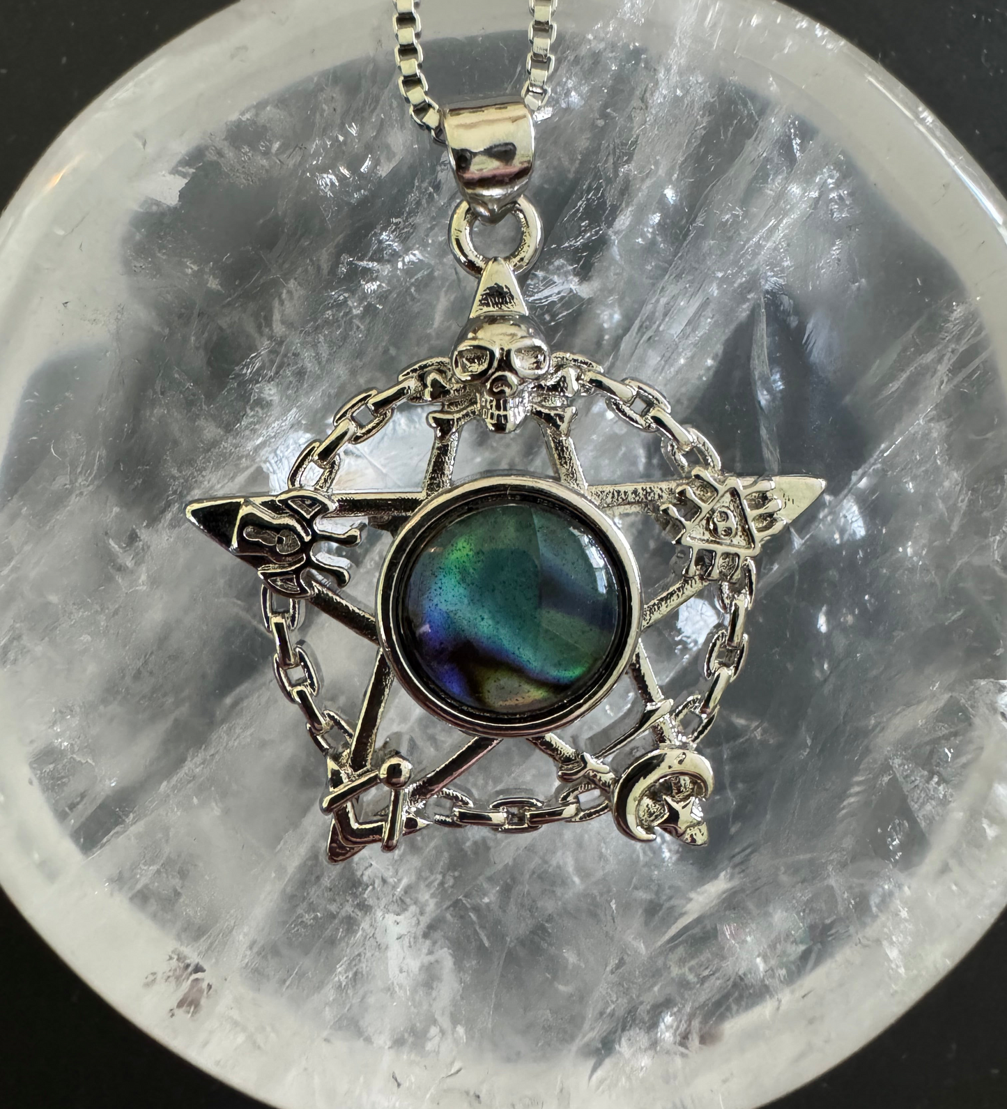 Abalone Shell Pendants with Sterling Silver Chain