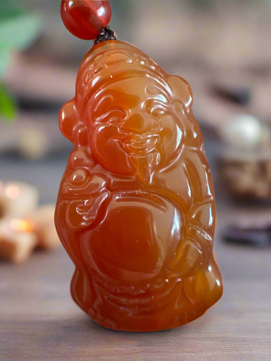 Happy Buddha Pendant Carving (A)