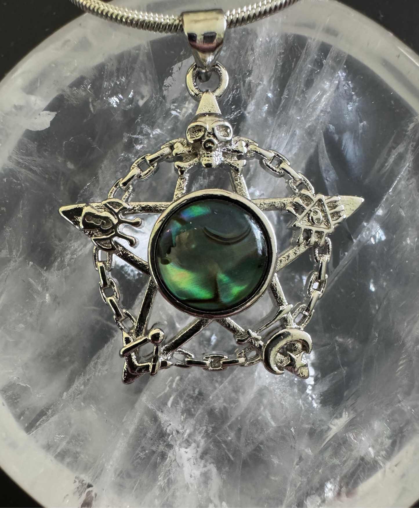 Abalone Shell Pendants with Sterling Silver Chain