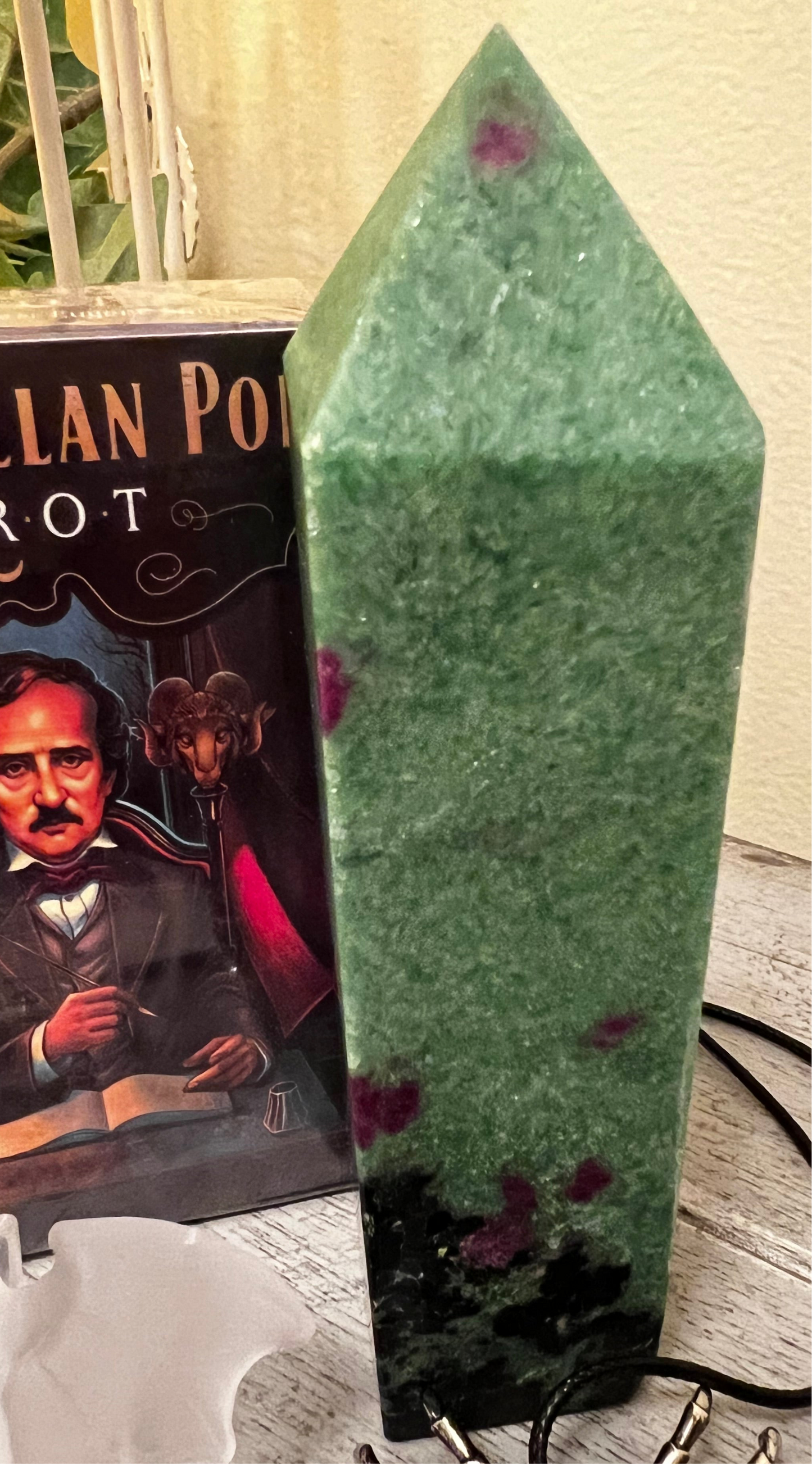Ruby in Zoisite, Black Obsidian Set š