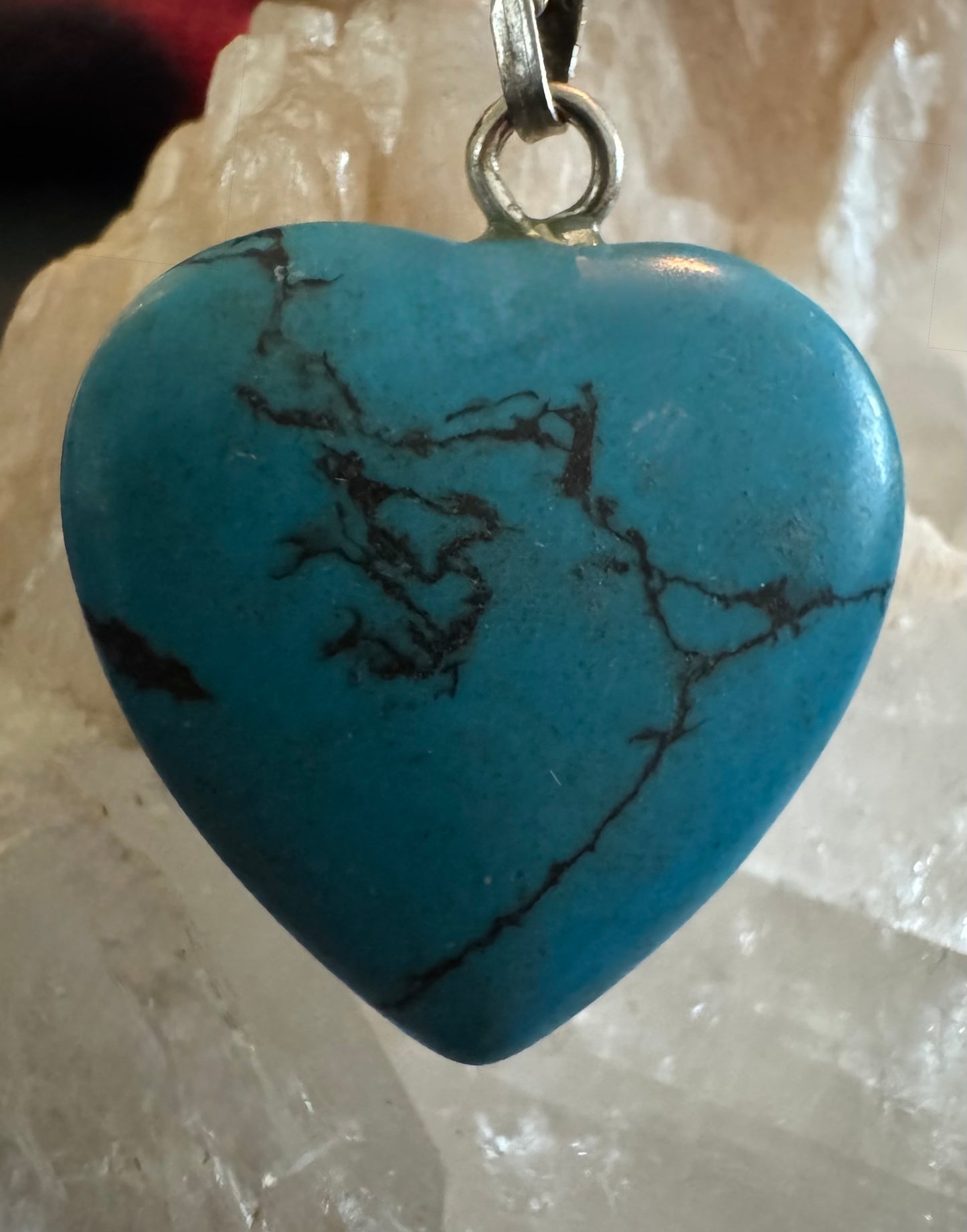 Turquoise Heart Pendant with SS Chain