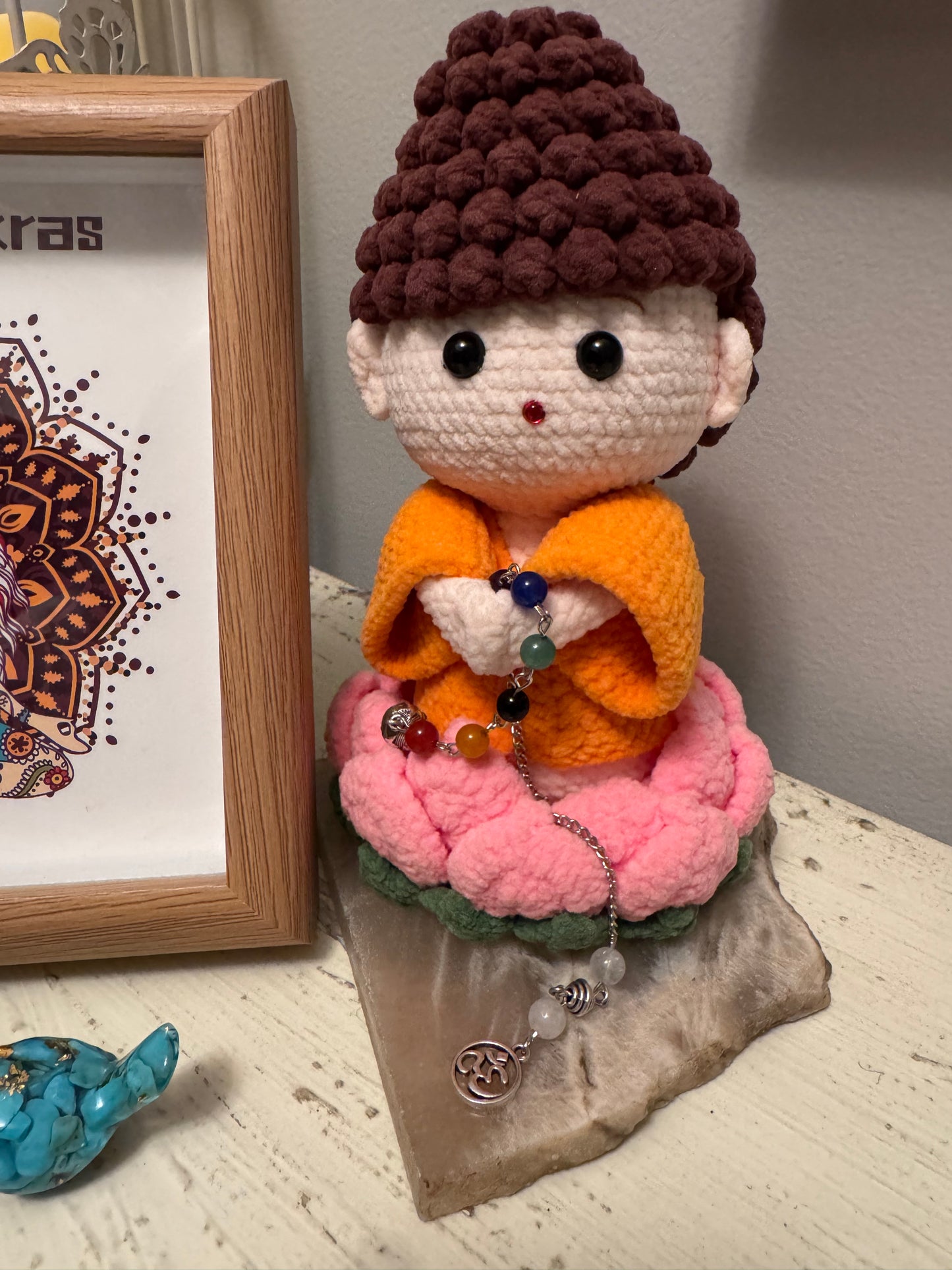Hand Crafted Buddha and 7 Chakra Framed Art