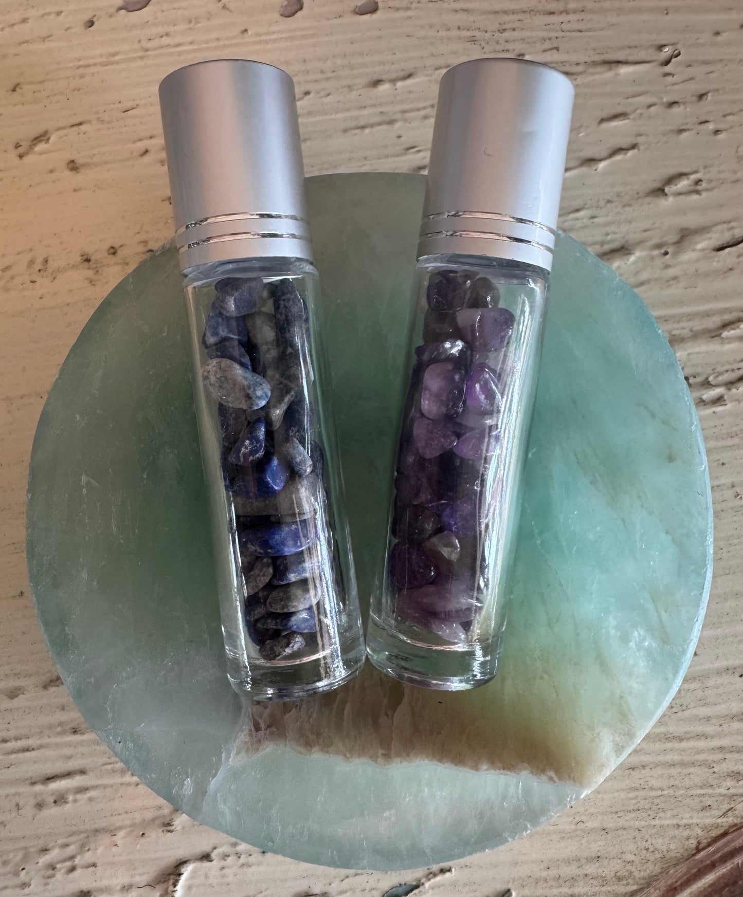 Essential Oil DIY Vials with Genuine Crystal Chips