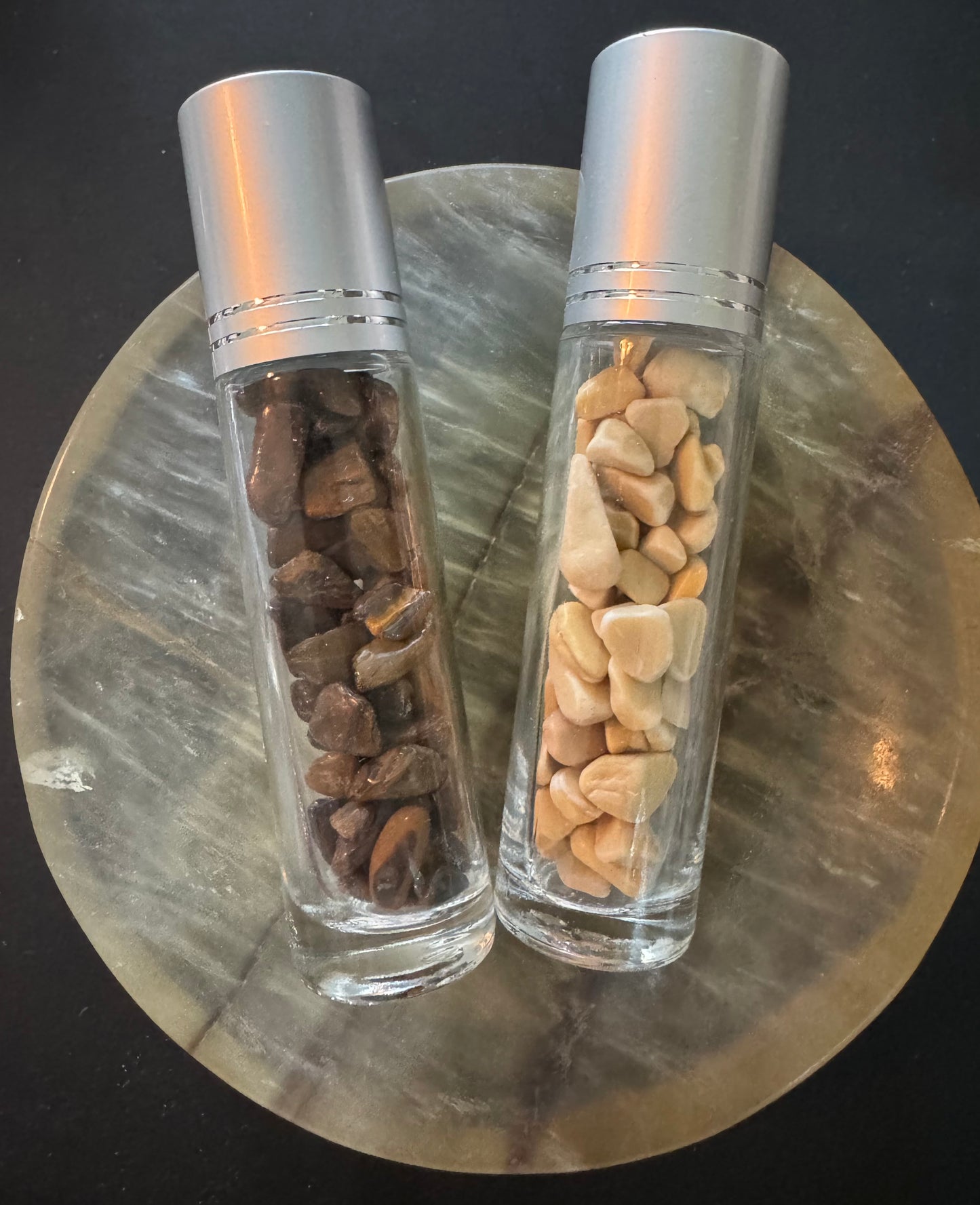 Essential Oil DIY Vials with Genuine Crystal Chips