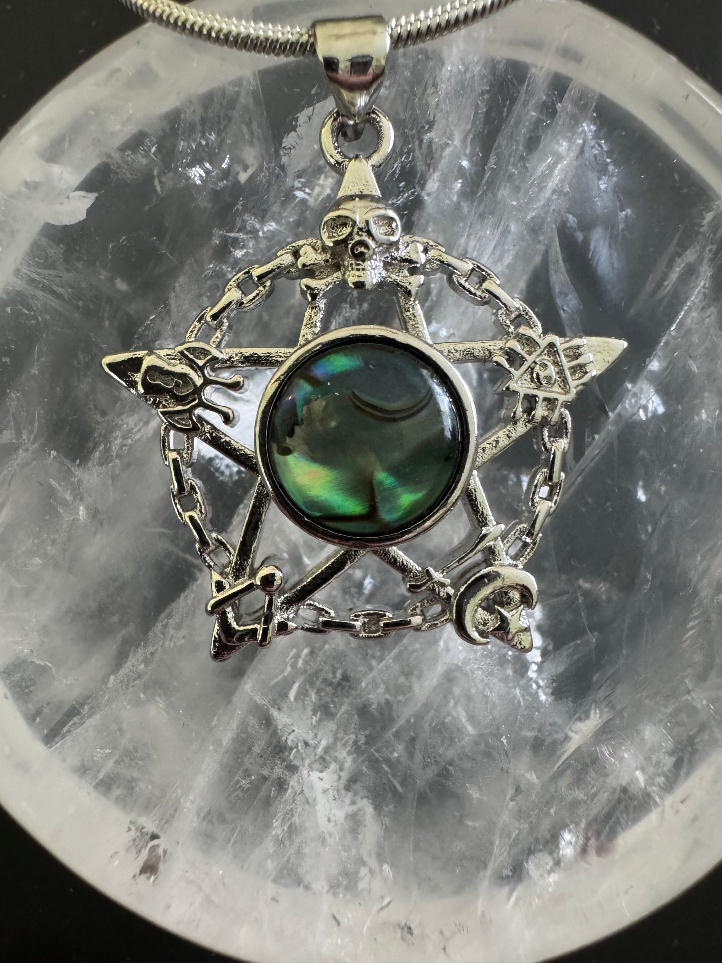 Abalone Shell Pendants with Sterling Silver Chain