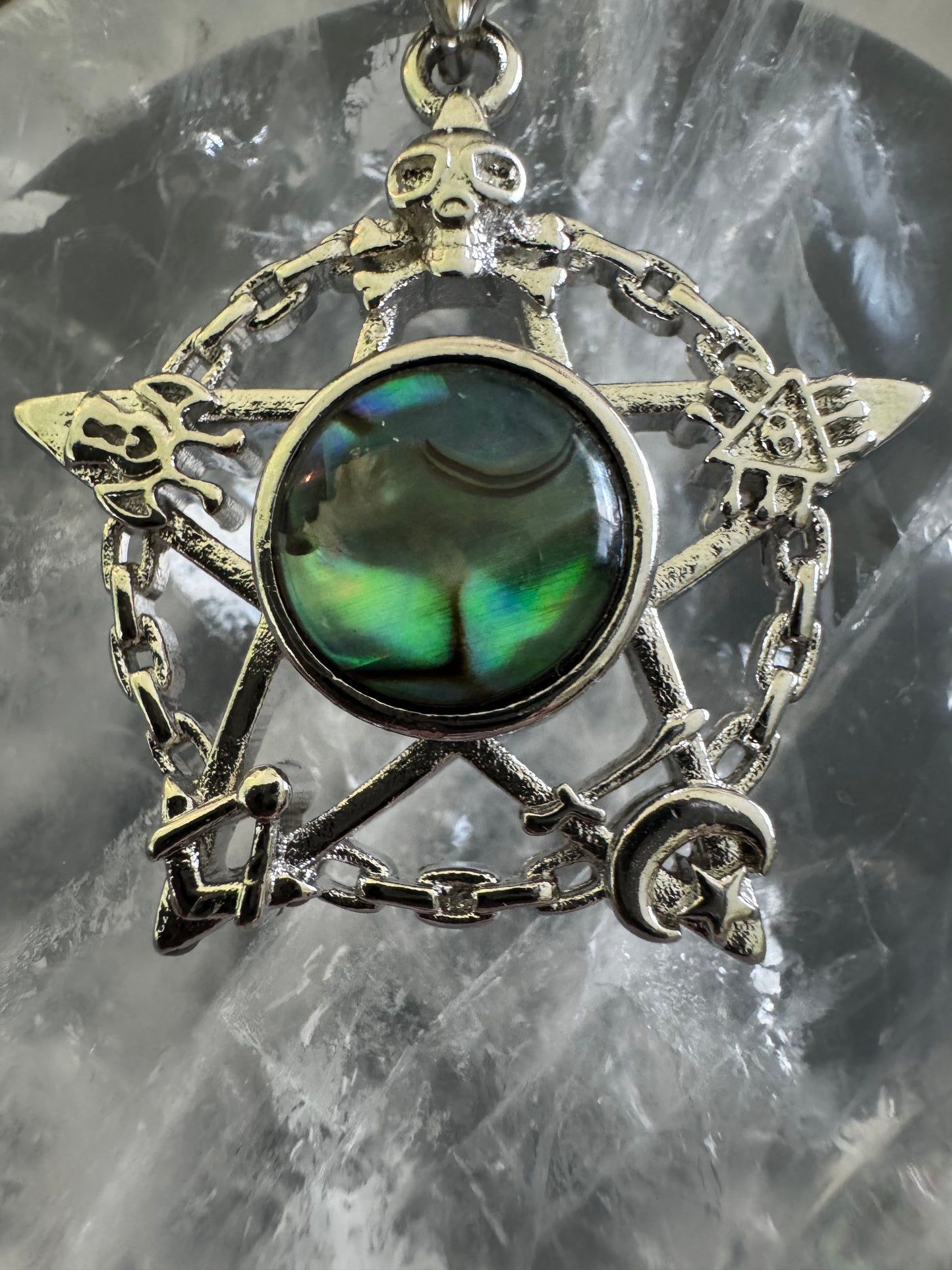 Abalone Shell Pendants with Sterling Silver Chain
