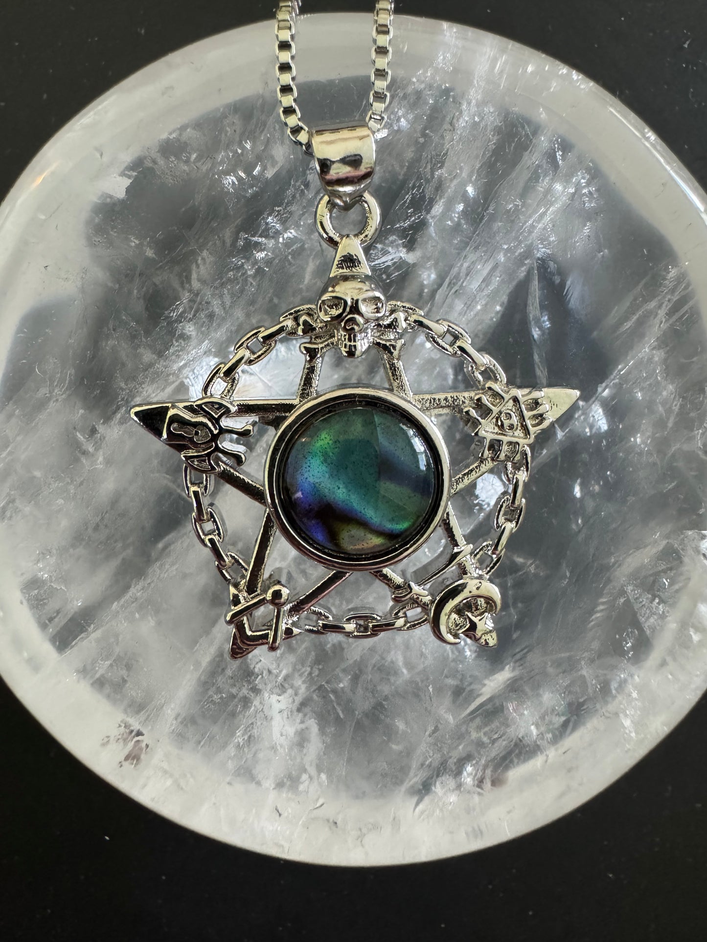 Abalone Shell Pendants with Sterling Silver Chain