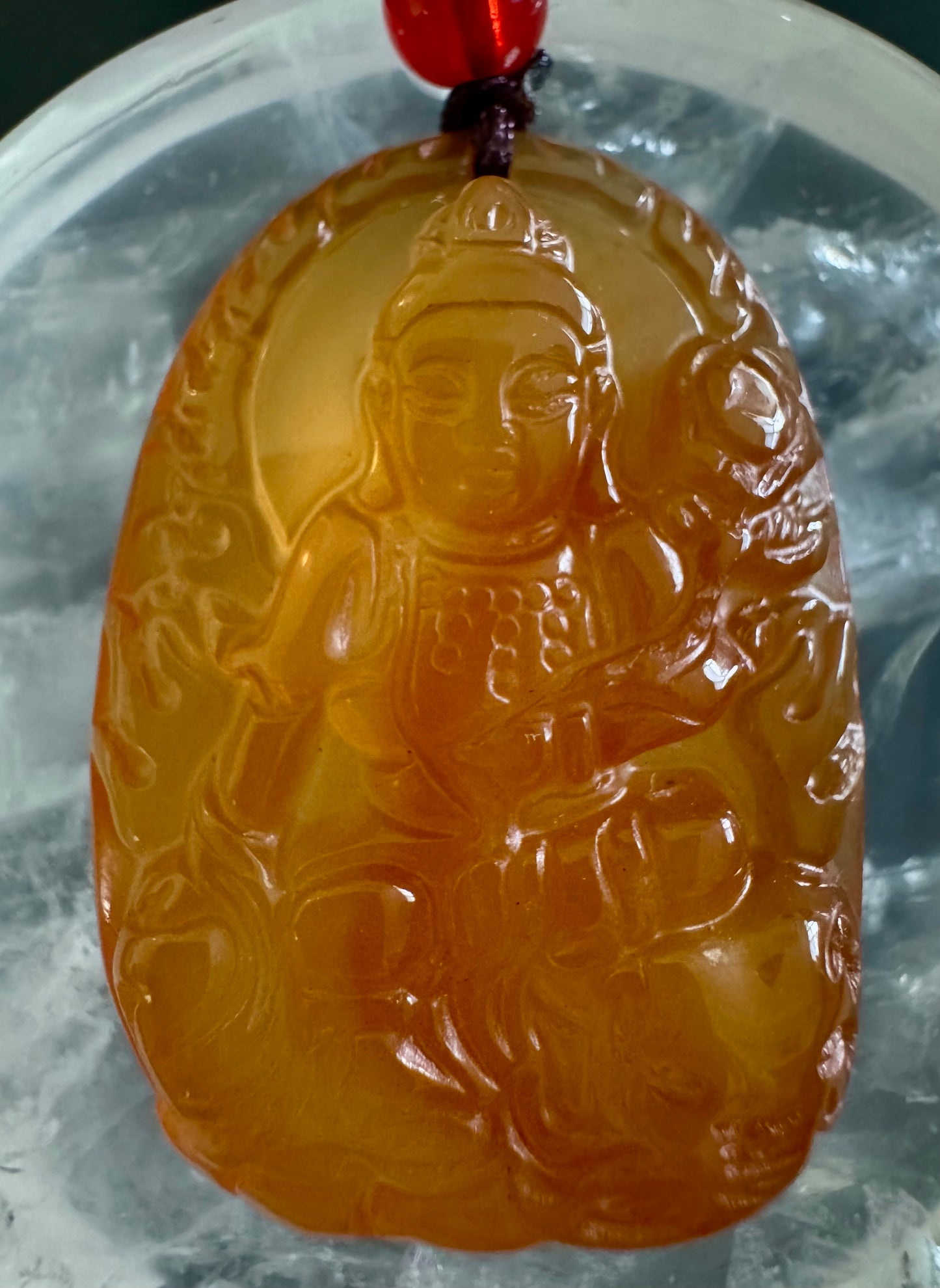 Guan Yu Carved Pendant Necklace (B)