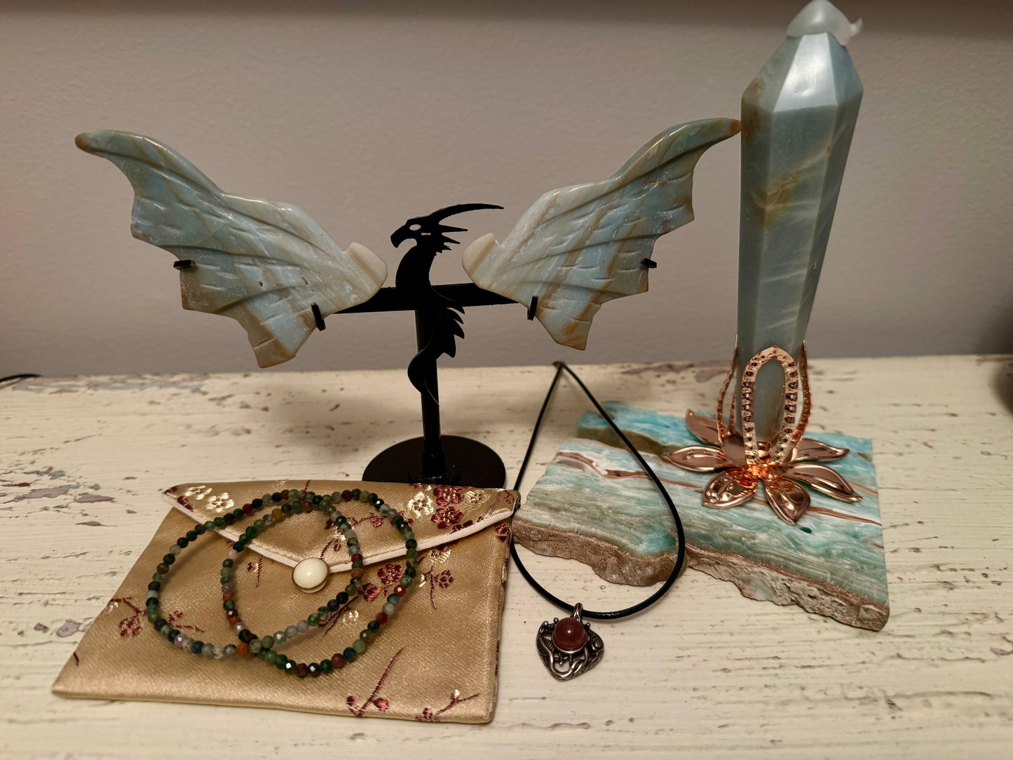 Dragon Wings Caribbean Calcite Set