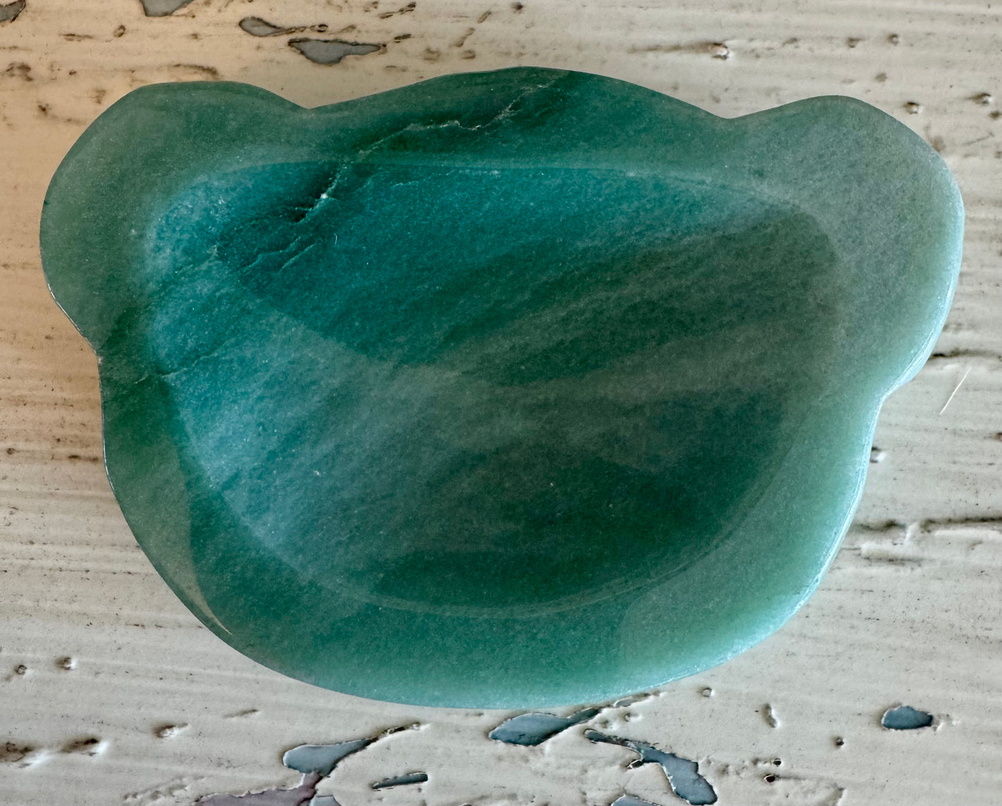 Green Aventurine Teddy Bear Bowl
