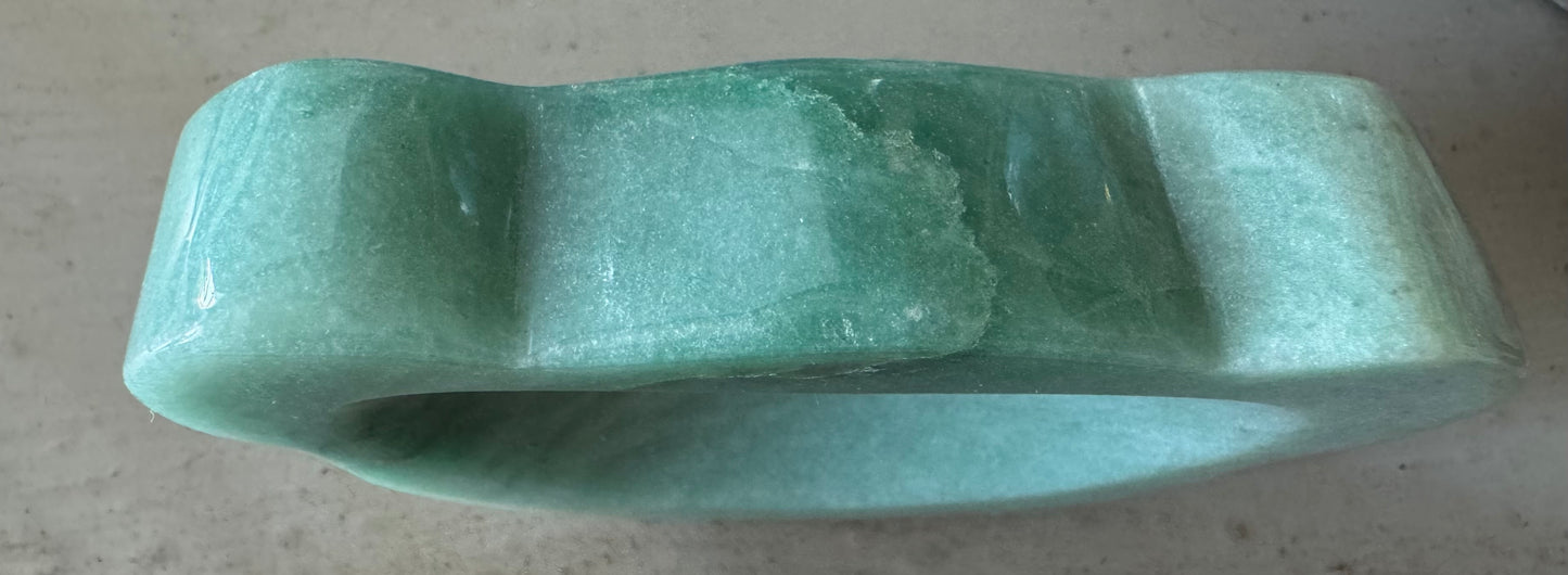 Green Aventurine Teddy Bear Bowl