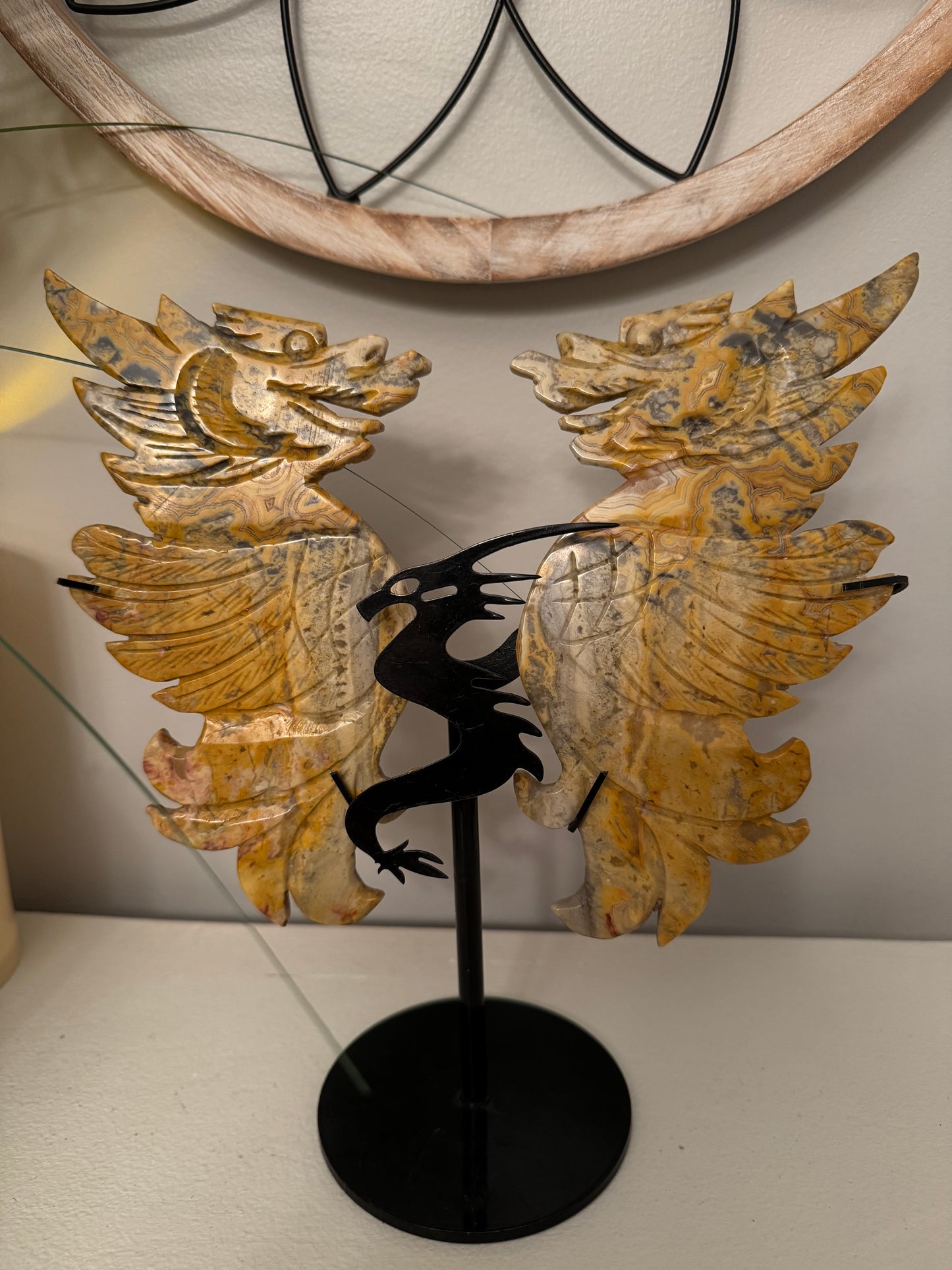 Crazy Lace Agate Dragon Wings