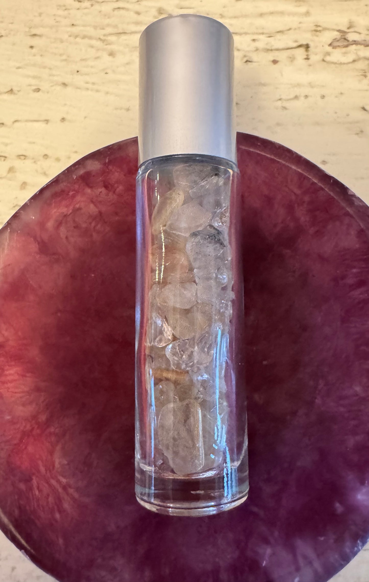 Essential Oil DIY Vials with Genuine Crystal Chips