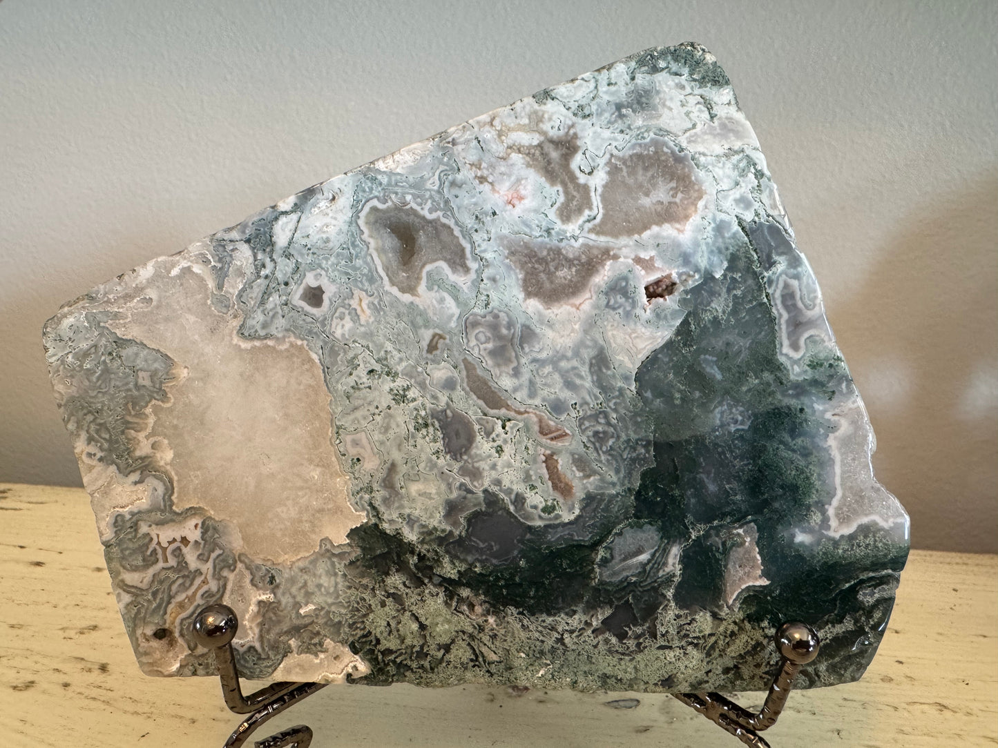 Natural Moss Agate (Chalcedony) Slab