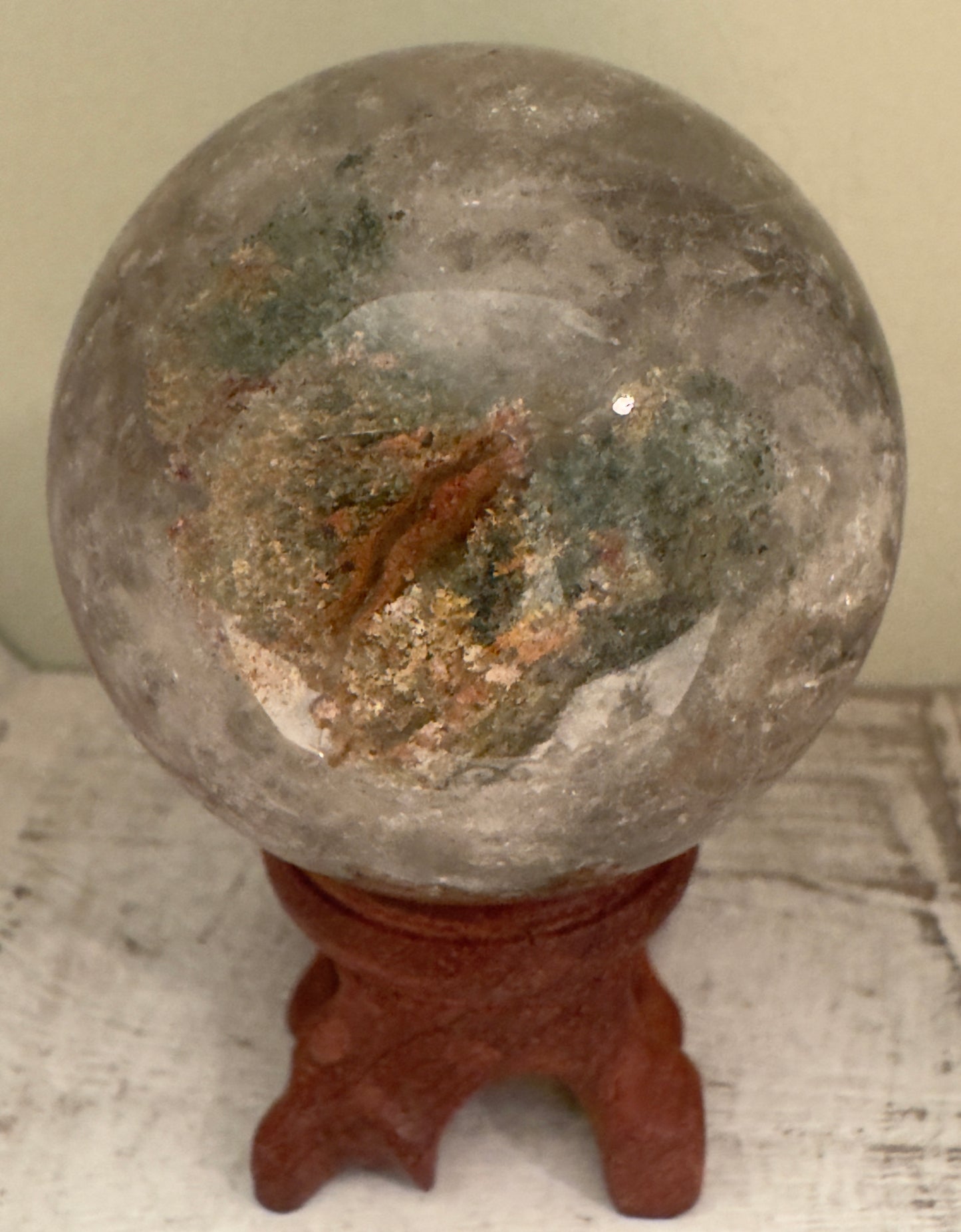Ghost Quartz (Phantom Quartz) Sphere (S)