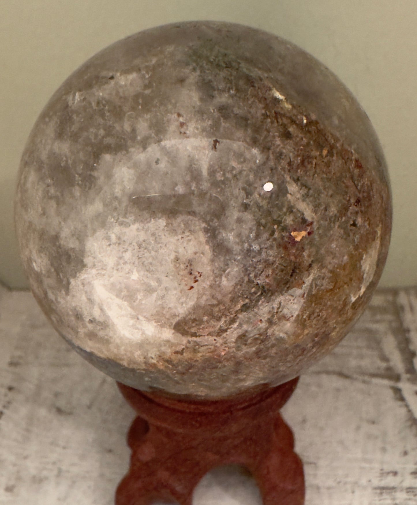 Ghost Quartz (Phantom Quartz) Sphere (S)