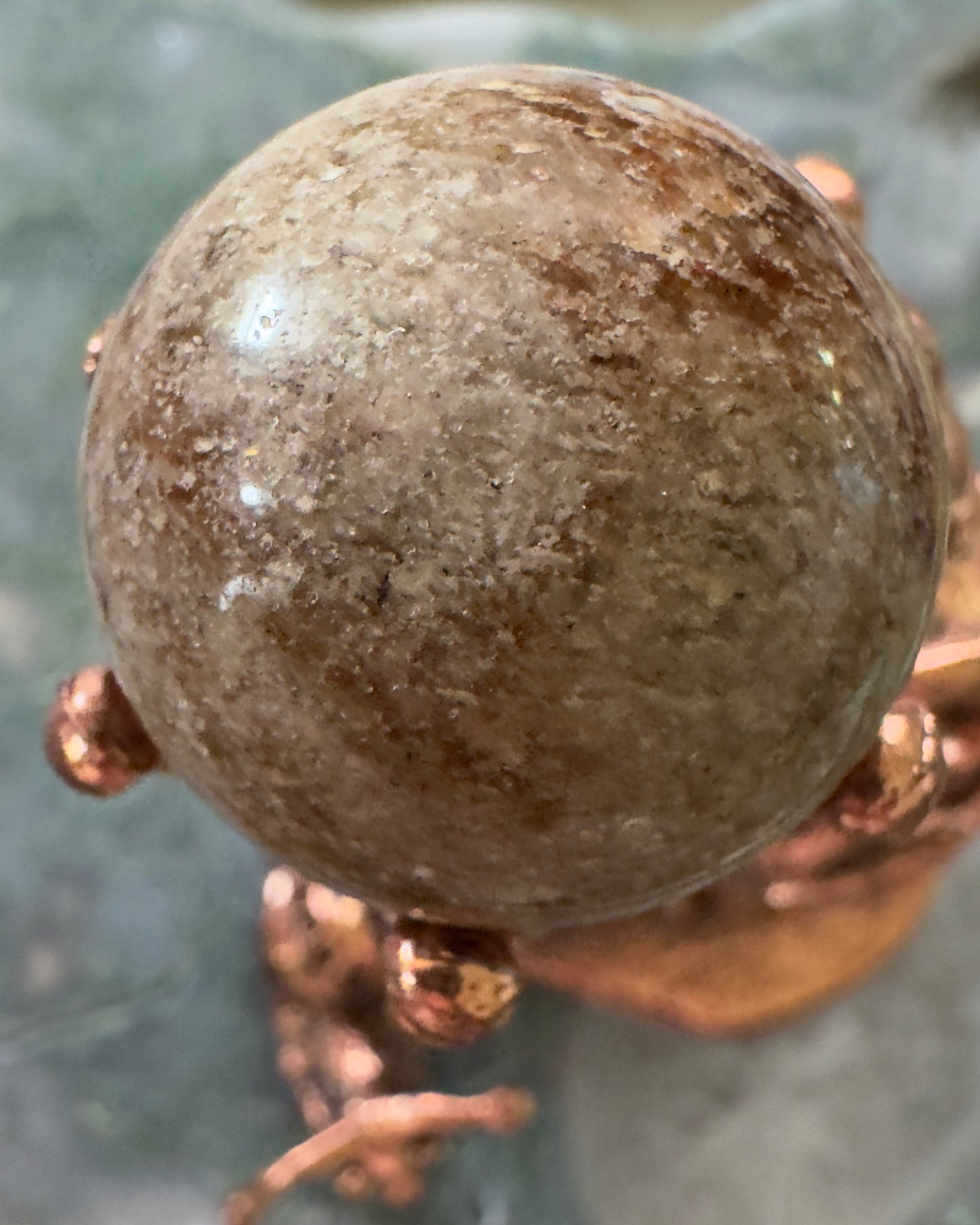 Owl's King Crown Sphere Display w/1,000 Layer Garden Quartz Sphere And Llanite Tower