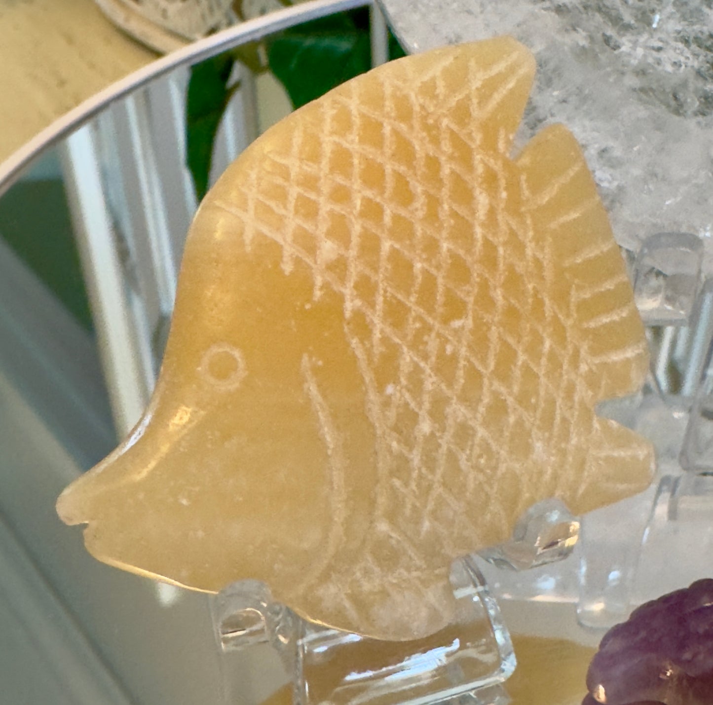 Clear Quartz Bowl with Starfish