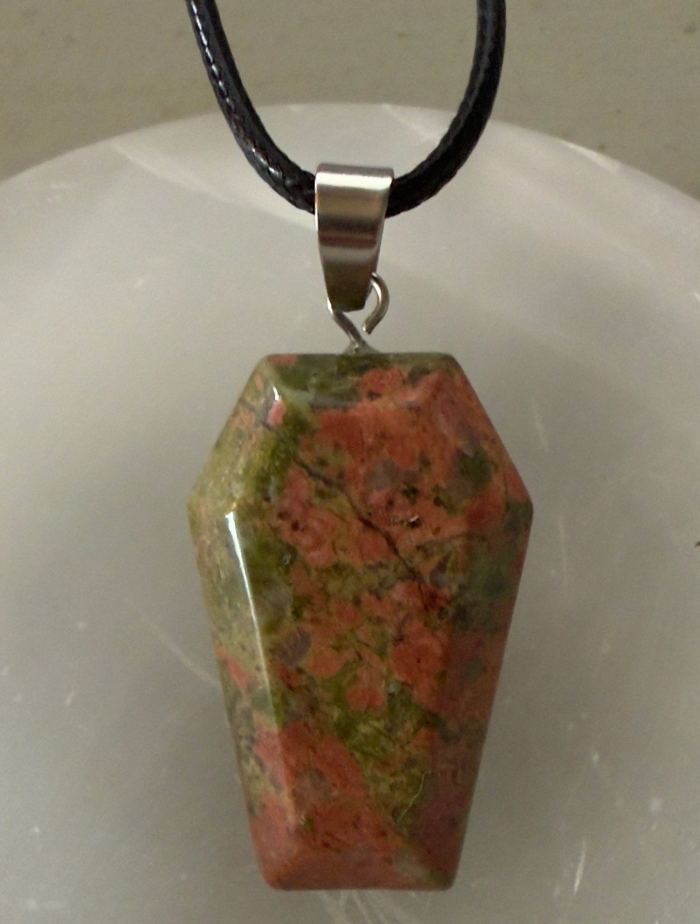 Natural Crystal Coffin Shaped Pendants