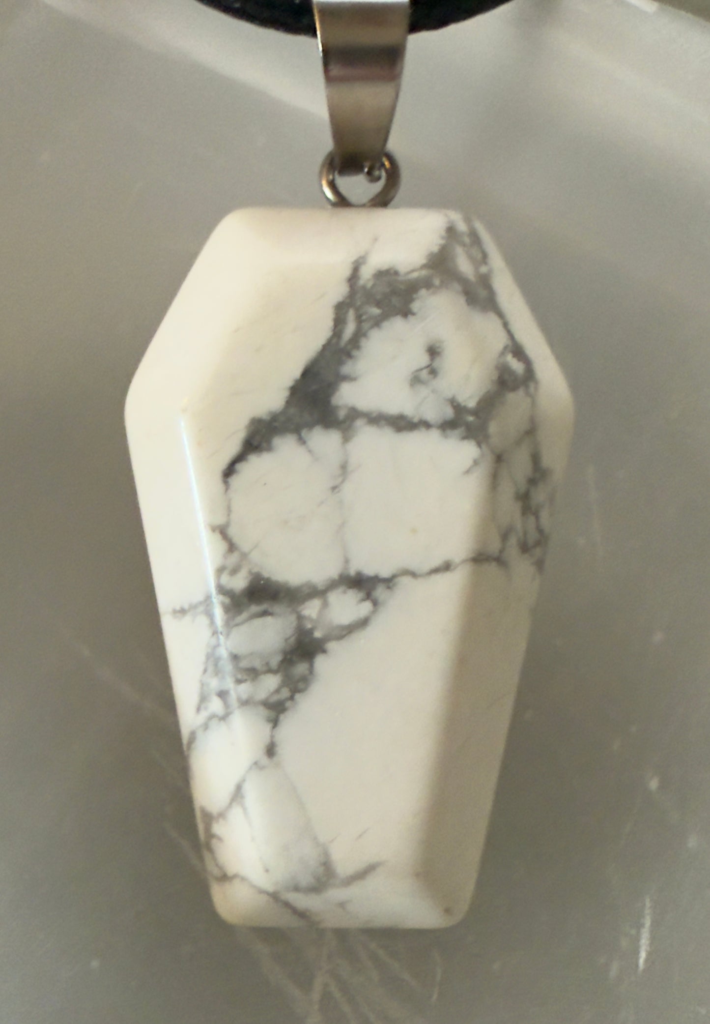Natural Crystal Coffin Shaped Pendants
