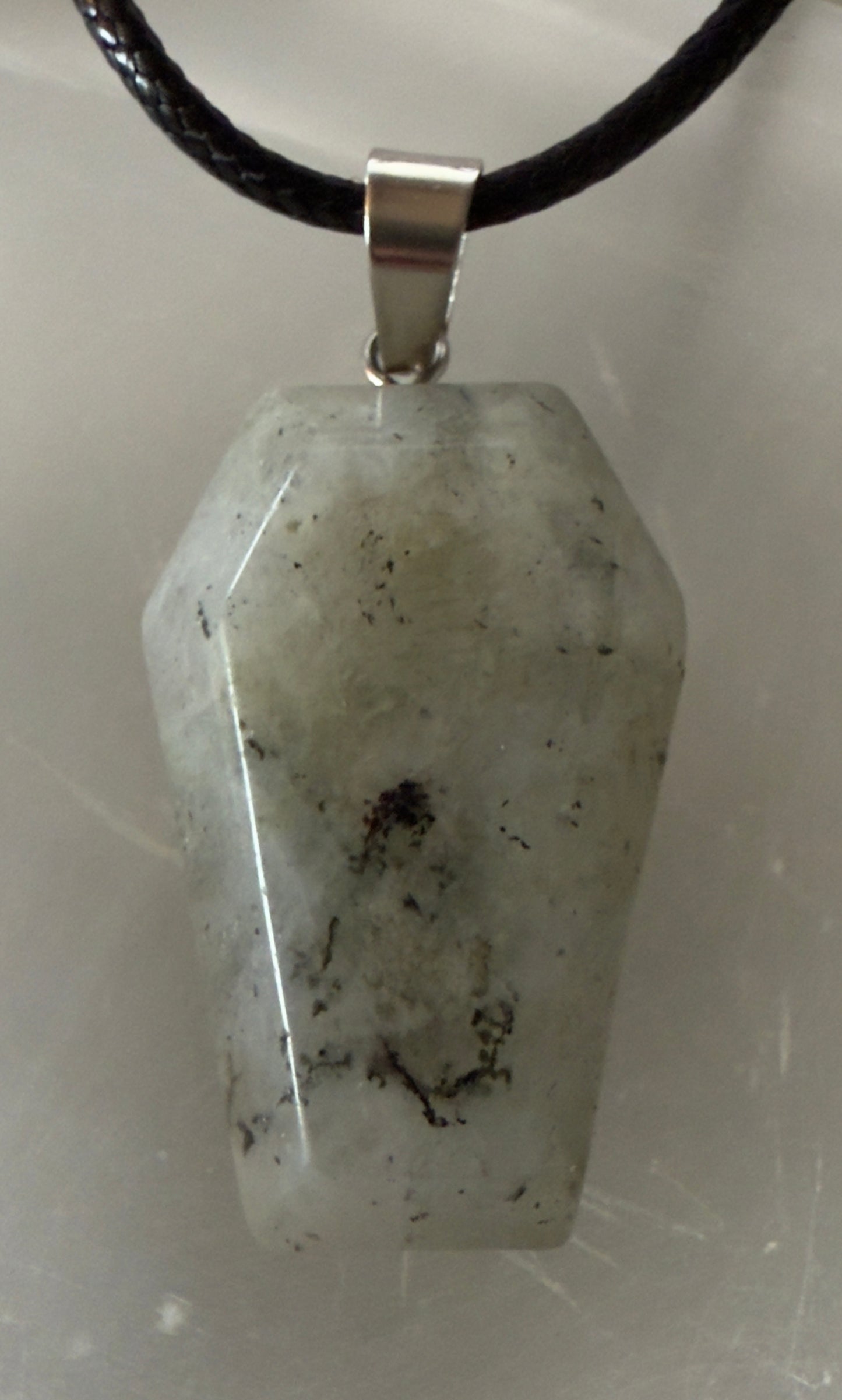 Natural Crystal Coffin Shaped Pendants