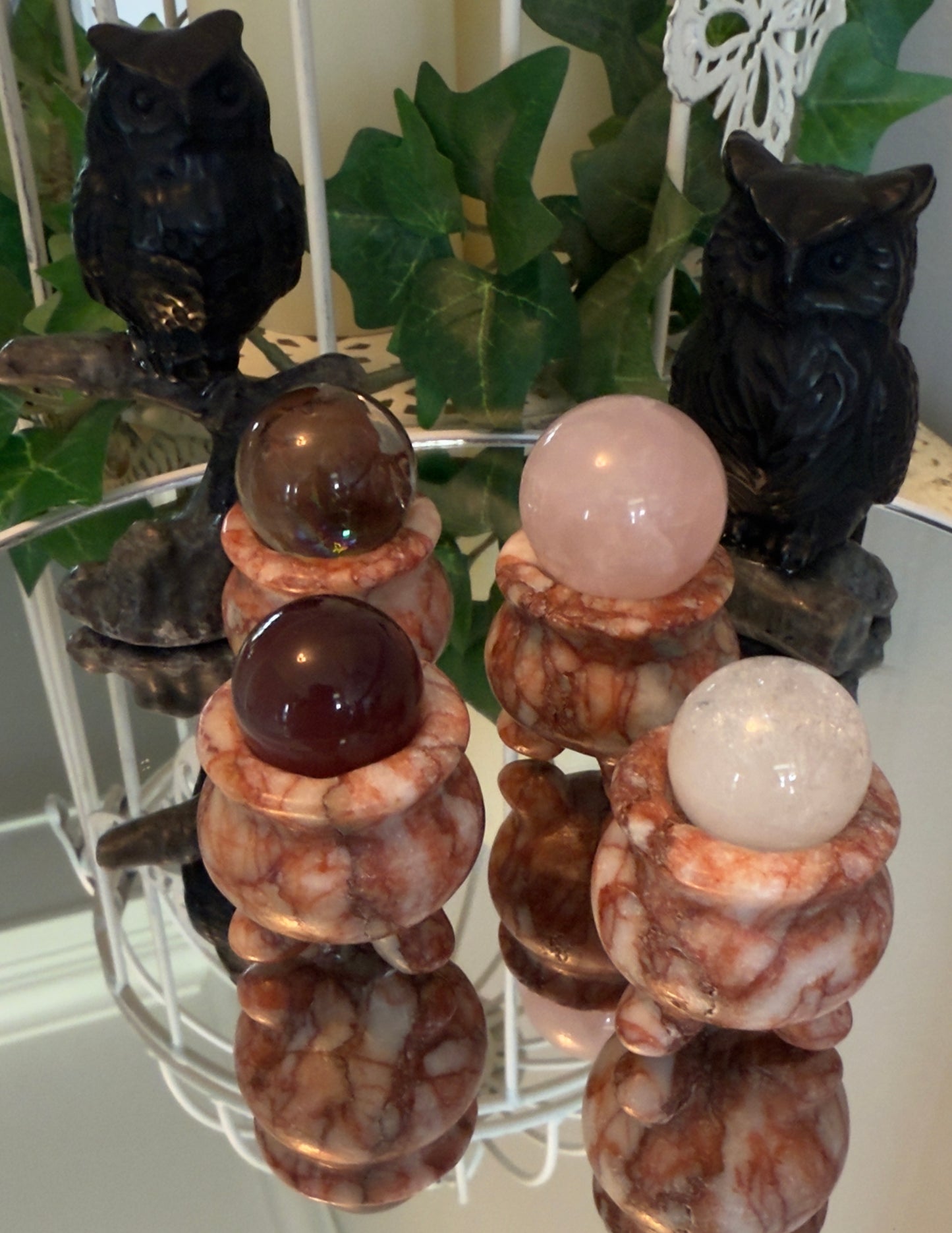 Natural Crystal Little Cauldrons / Sphere Holders