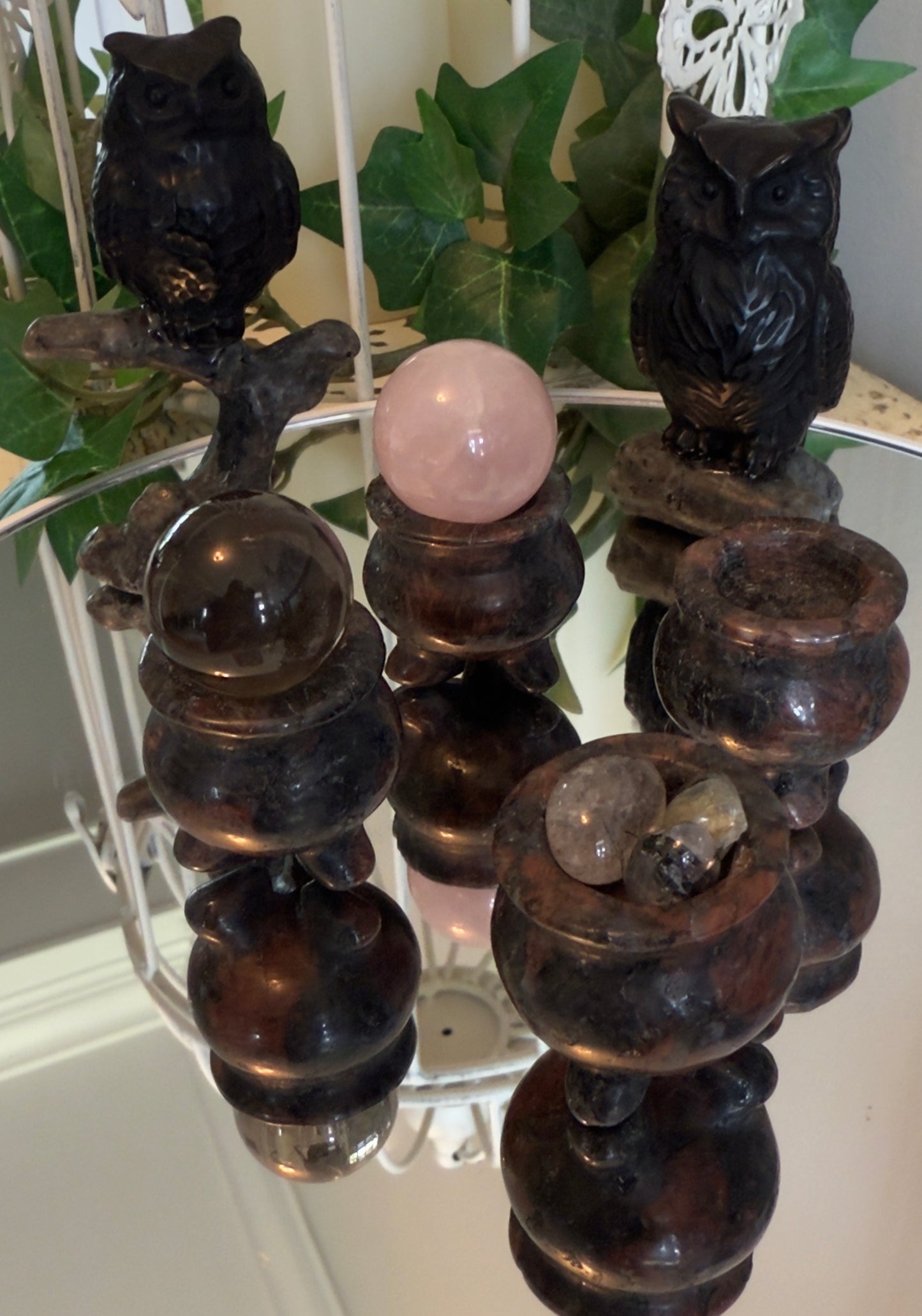 Natural Crystal Little Cauldrons / Sphere Holders