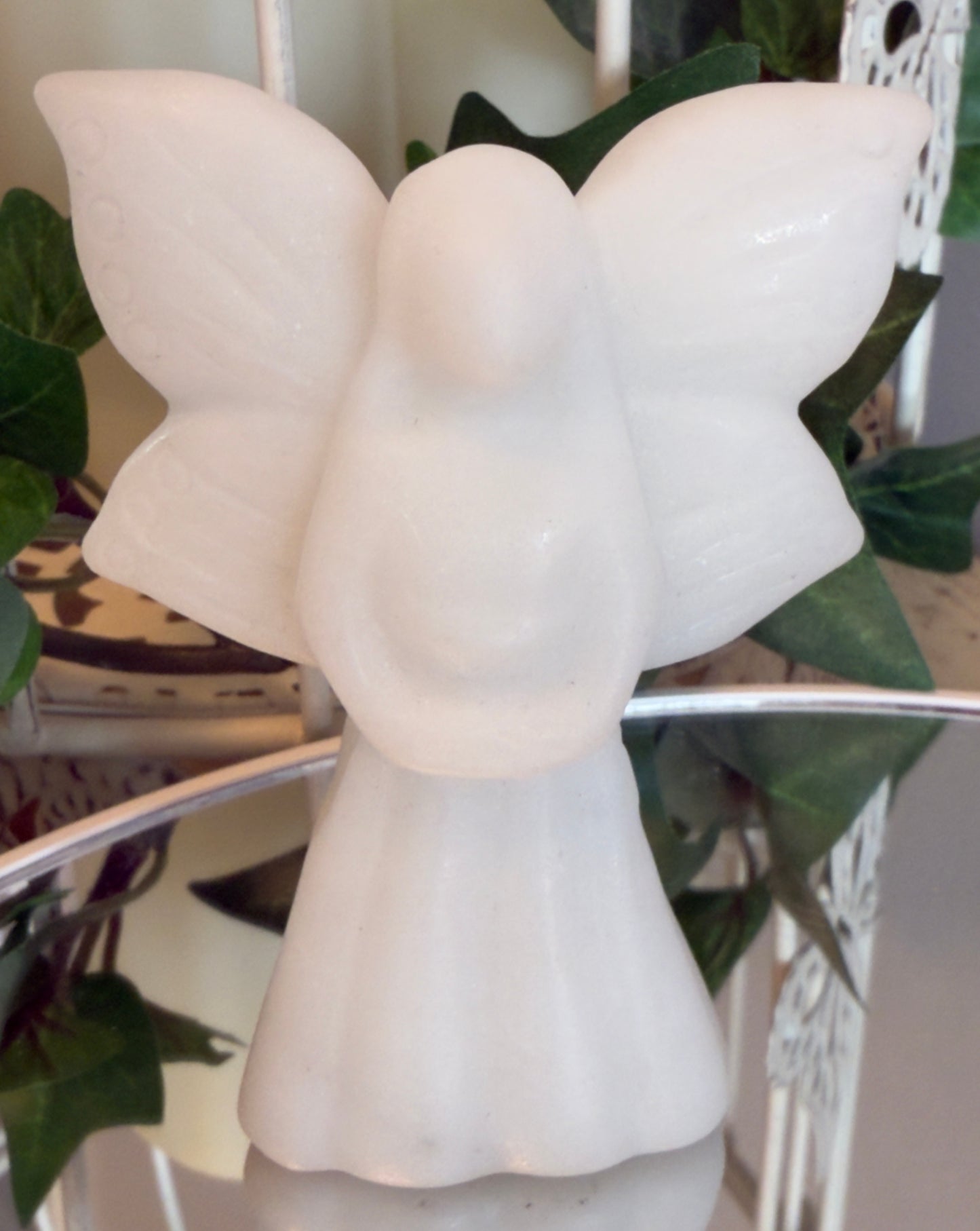 Angel Carving White Calcite (B)