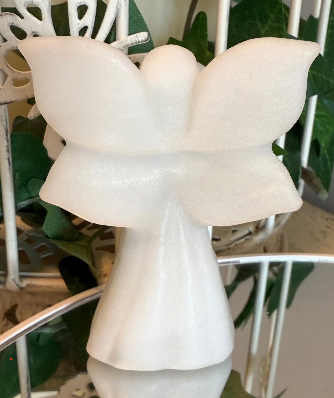 Angel Carving White Calcite (B)