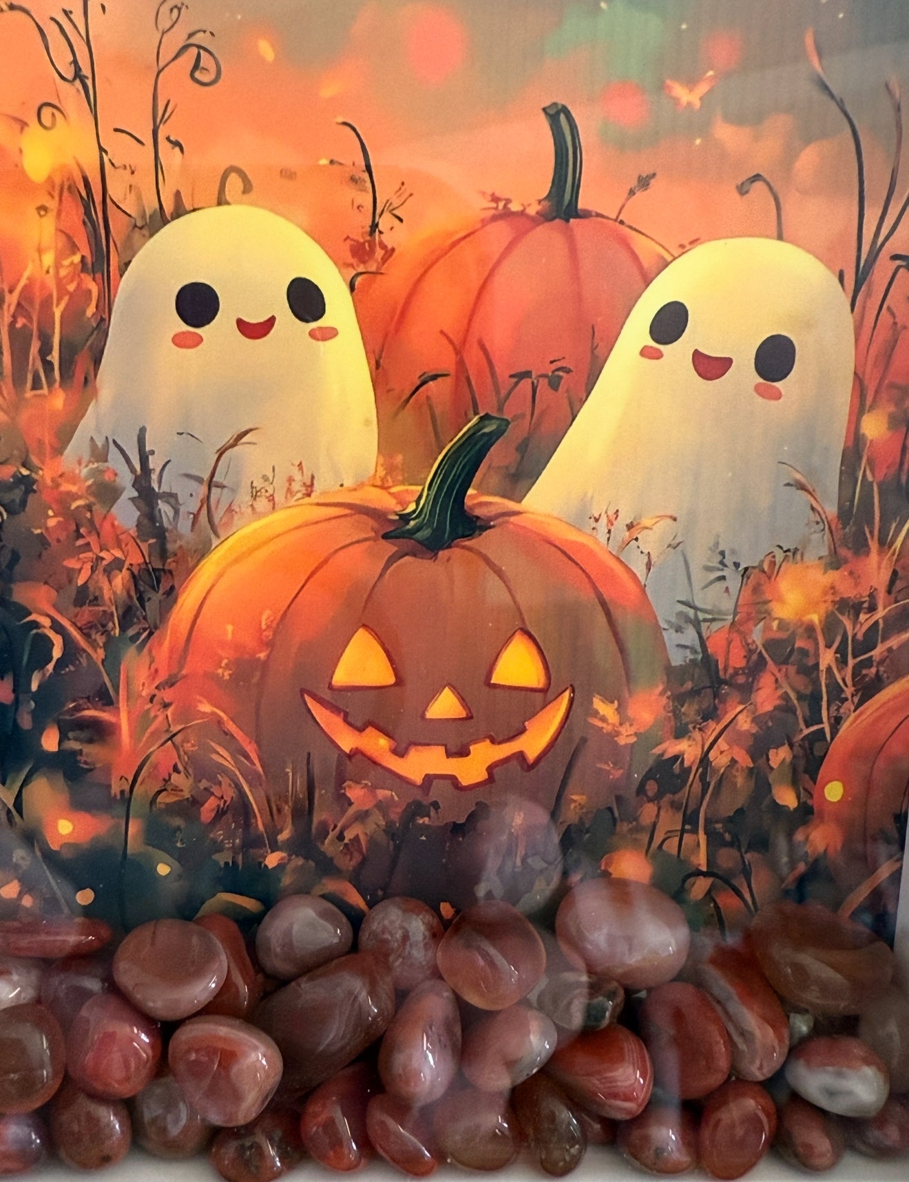 Ghosties in the Pumpkin Patch Framed Art