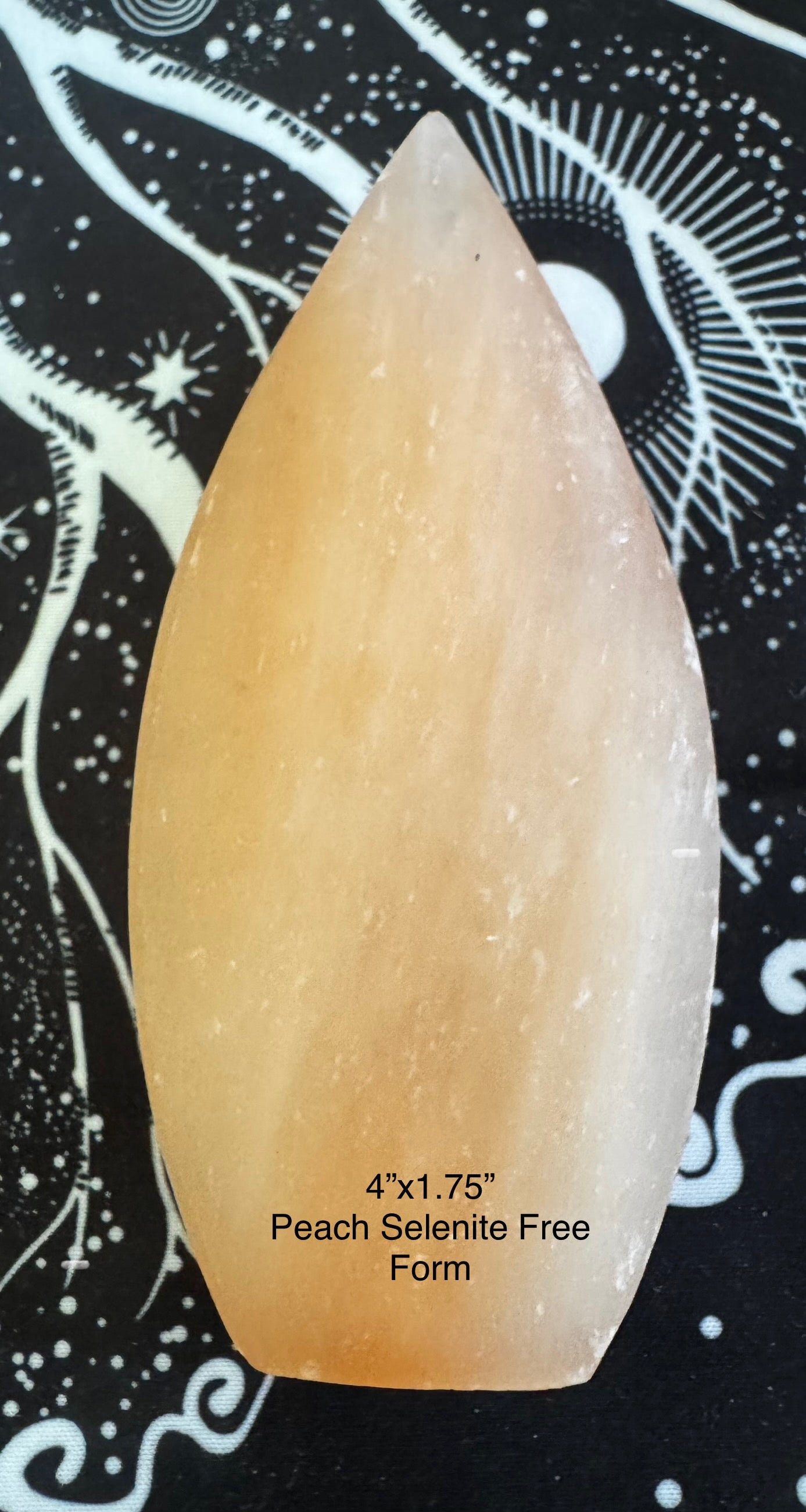 Peach Selenite Free Form H: 4.00” x W: 1.75"