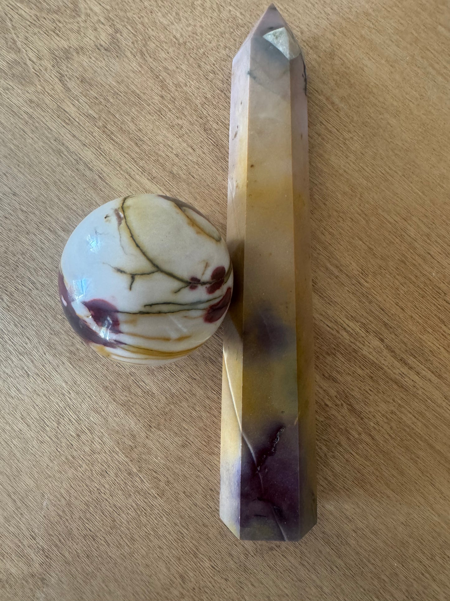 Mookaite Jasper & Rhodonite Mineral Set (Capricorn and Cancer)