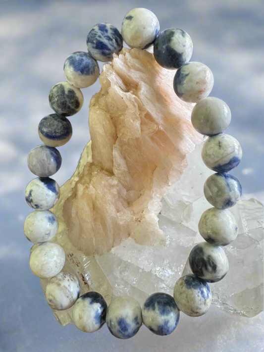 Sodalite Crystal 9mm Bead Bracelet