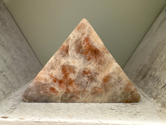 Rainbow Moonstone “All Seeing Eye” Pyramid Carving