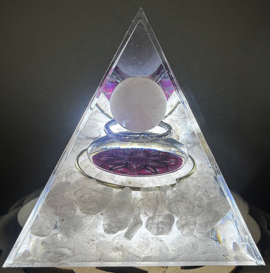 Pink Ghost Tarot and Orgone Pyramid Set