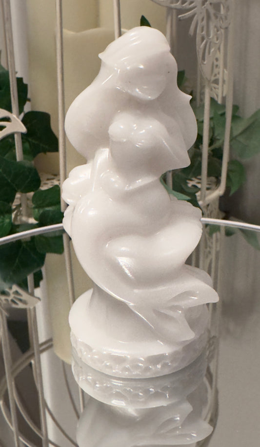 Ariel Little Mermaid White Calcite Carving