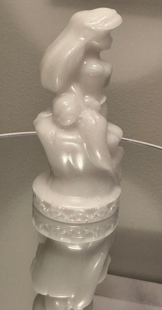 Ariel Little Mermaid White Calcite Carving