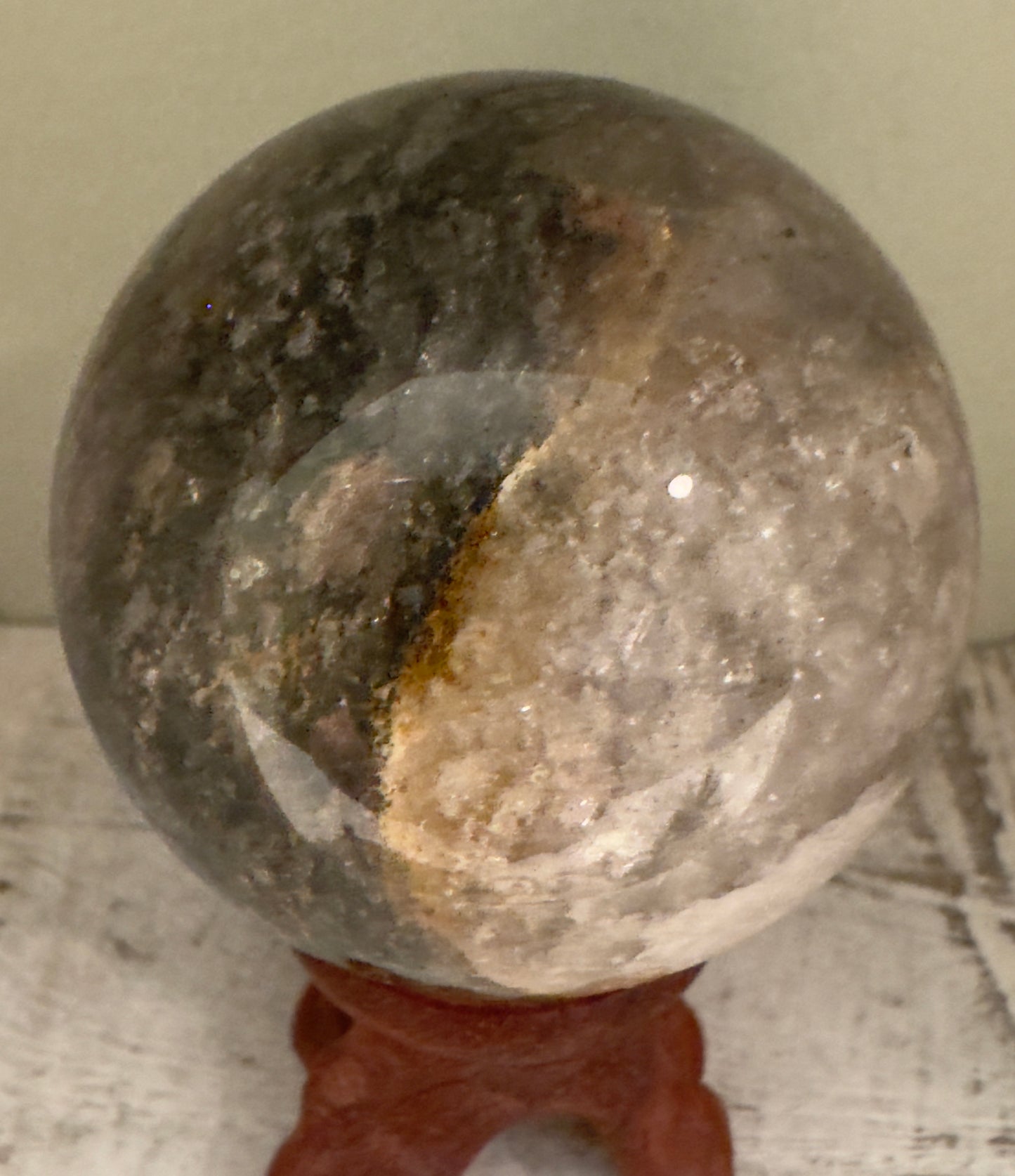 Ghost Quartz (Phantom Quartz) Sphere (S)