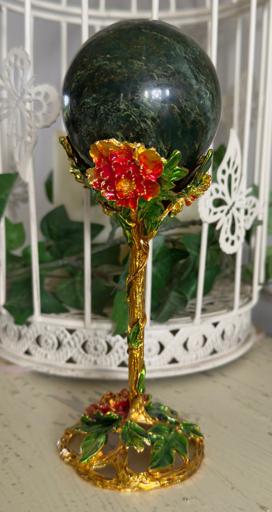 Blooming Rose Sphere Display Stand