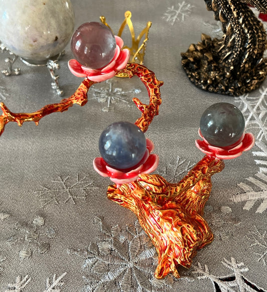 Lotus Sphere Display ~ Rose Gold Tone