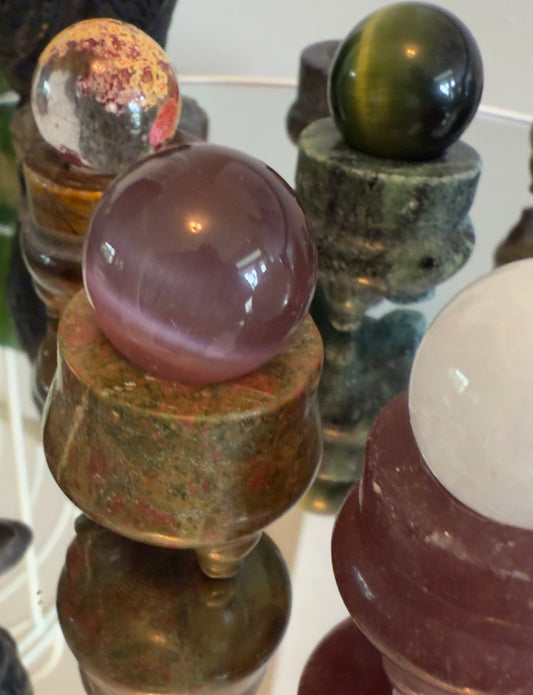 Natural Crystal Smaller Cauldrons / Sphere Holders