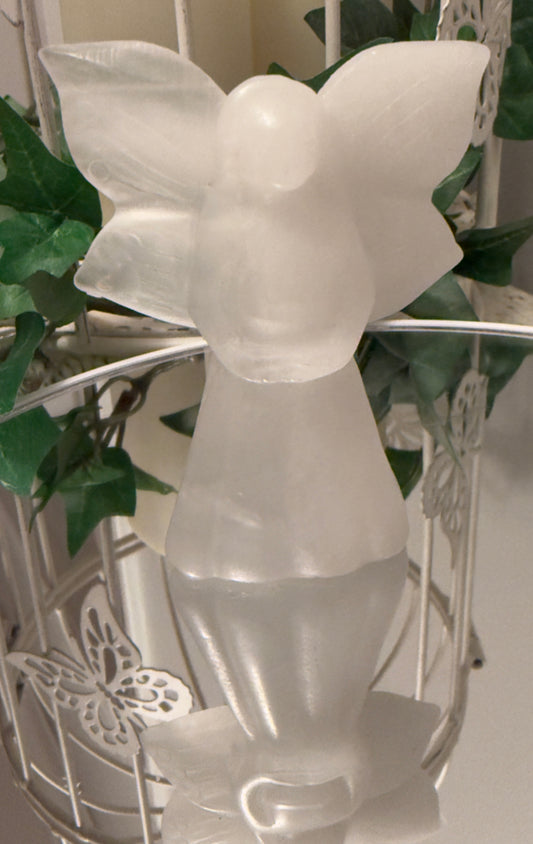 Angel Carving White Calcite (A)