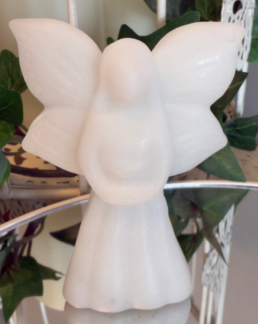 Angel Carving White Calcite (B)