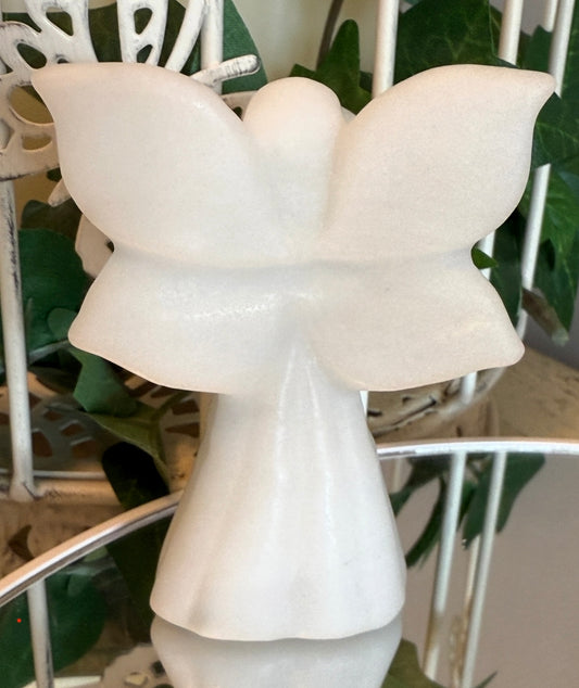 Angel Carving White Calcite (B)