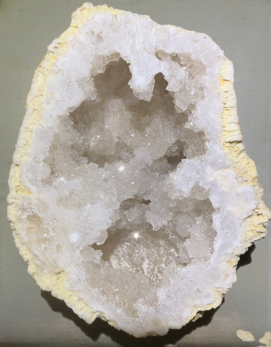 Radiant Clear Crystal Quartz Geode (L)