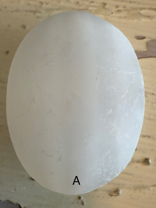 Natural Selenite Palm Stones (Medium) - Crystal Healing & Meditation