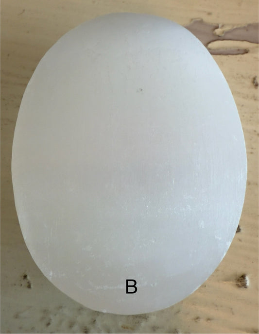 Natural Selenite Palm Stones Medium