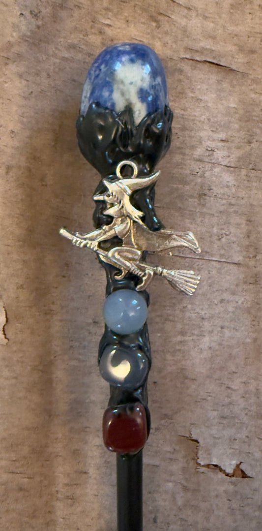Lapis Lazuli Scepter with Witch Charm