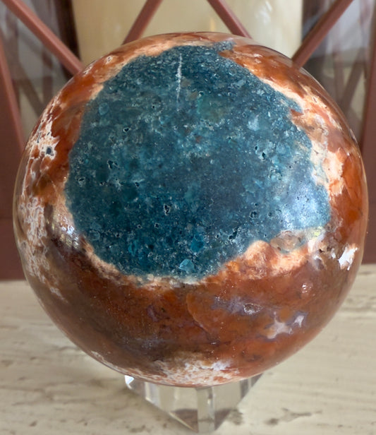 Brecciated Jasper and Apatite Sphere Druzy (L)